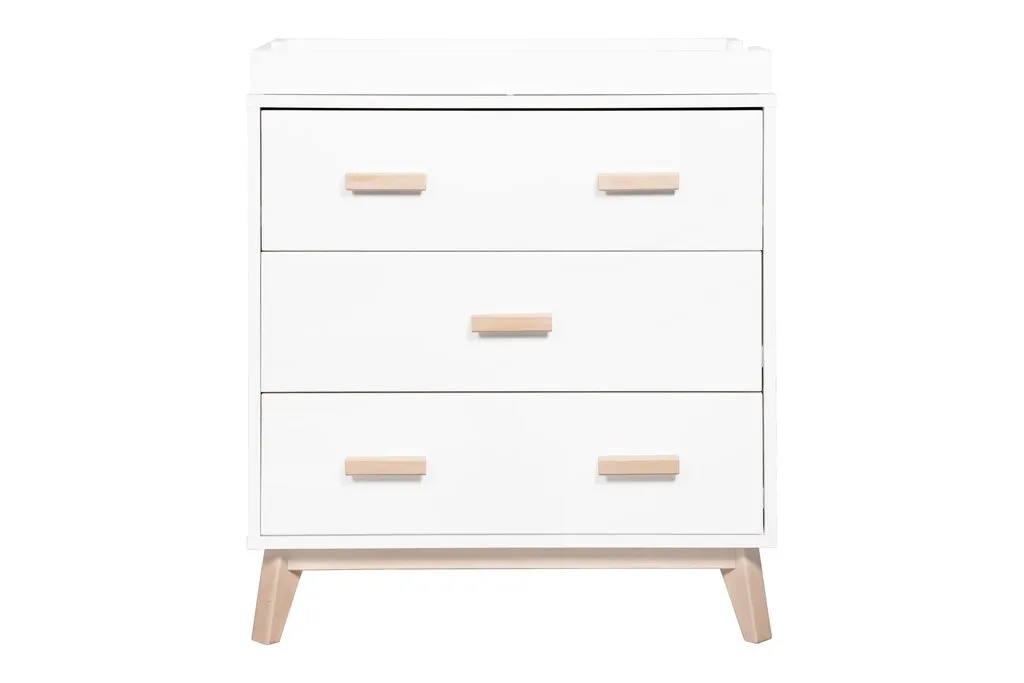 [1 Yr Local Warranty] Babyletto Scoot 3-Drawer Changer Dresser With Removable Changing Tray (White/Washed)