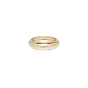 14k Gold Half Round Wide 5.5mm Band Ring