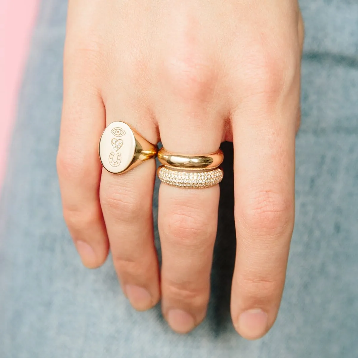 14k Gold Half Round Wide 5.5mm Band Ring