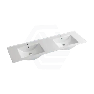 1510x465x175mm Ceramic Top for Bathroom Vanity Double Bowls Gloss White
