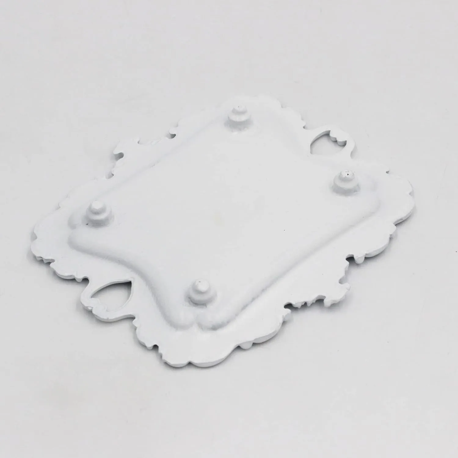 (2 PACK) Vintage Small White Ring Dish, Birthday & Wedding Gifts for WomenWedding Ring Tray - White