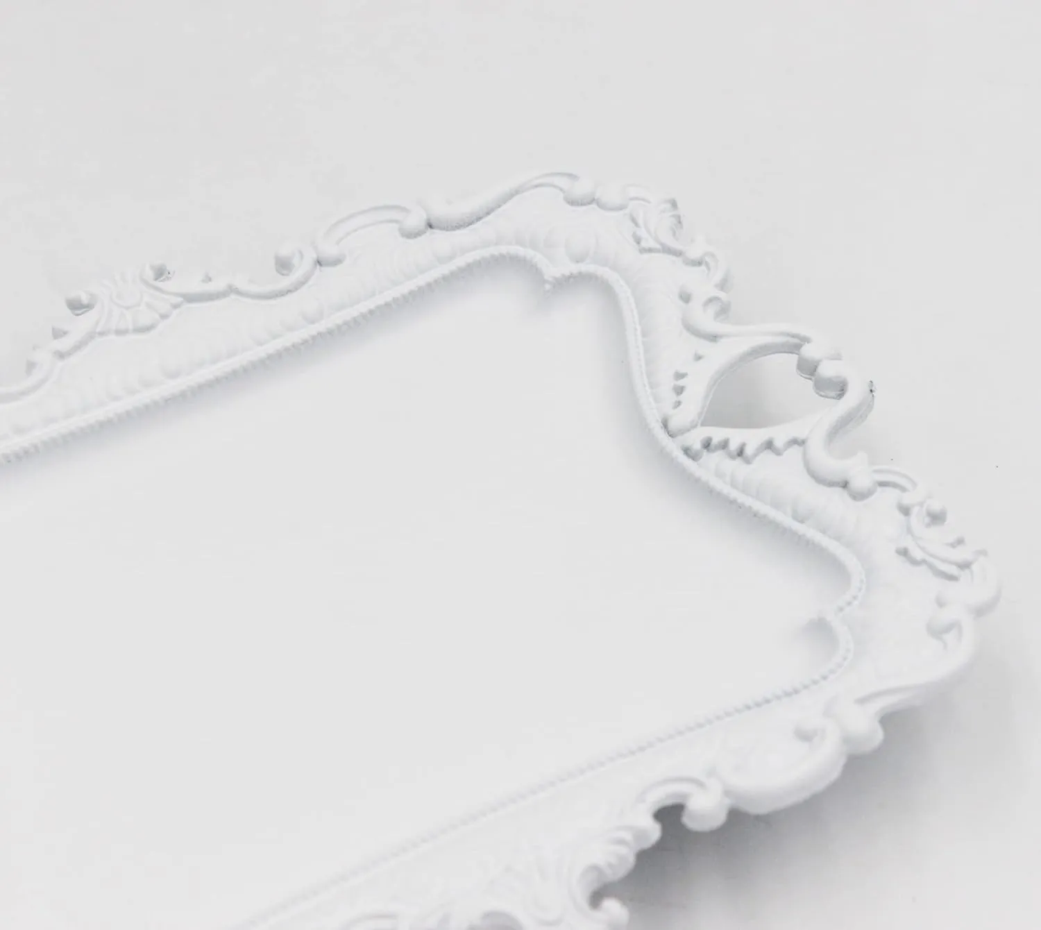 (2 PACK) Vintage Small White Ring Dish, Birthday & Wedding Gifts for WomenWedding Ring Tray - White