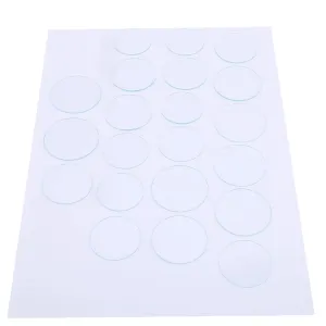21Pcs Watch Glass Sapphire Crystal Lens, 35-45mm Round Flat Watch Crystal Glass Watch Lens Set Smooth Thickness 1.2mm Mineral Replacement Parts Watch Glass Repair Tools Kits