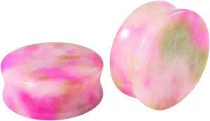 2PCS Stone Ear Stretcher Tunnels Stone Ear Gauges Expander Stretcher Ear Piercing Jewelry