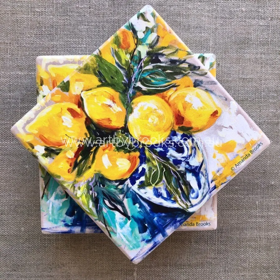 Aimee lemon vase trivet