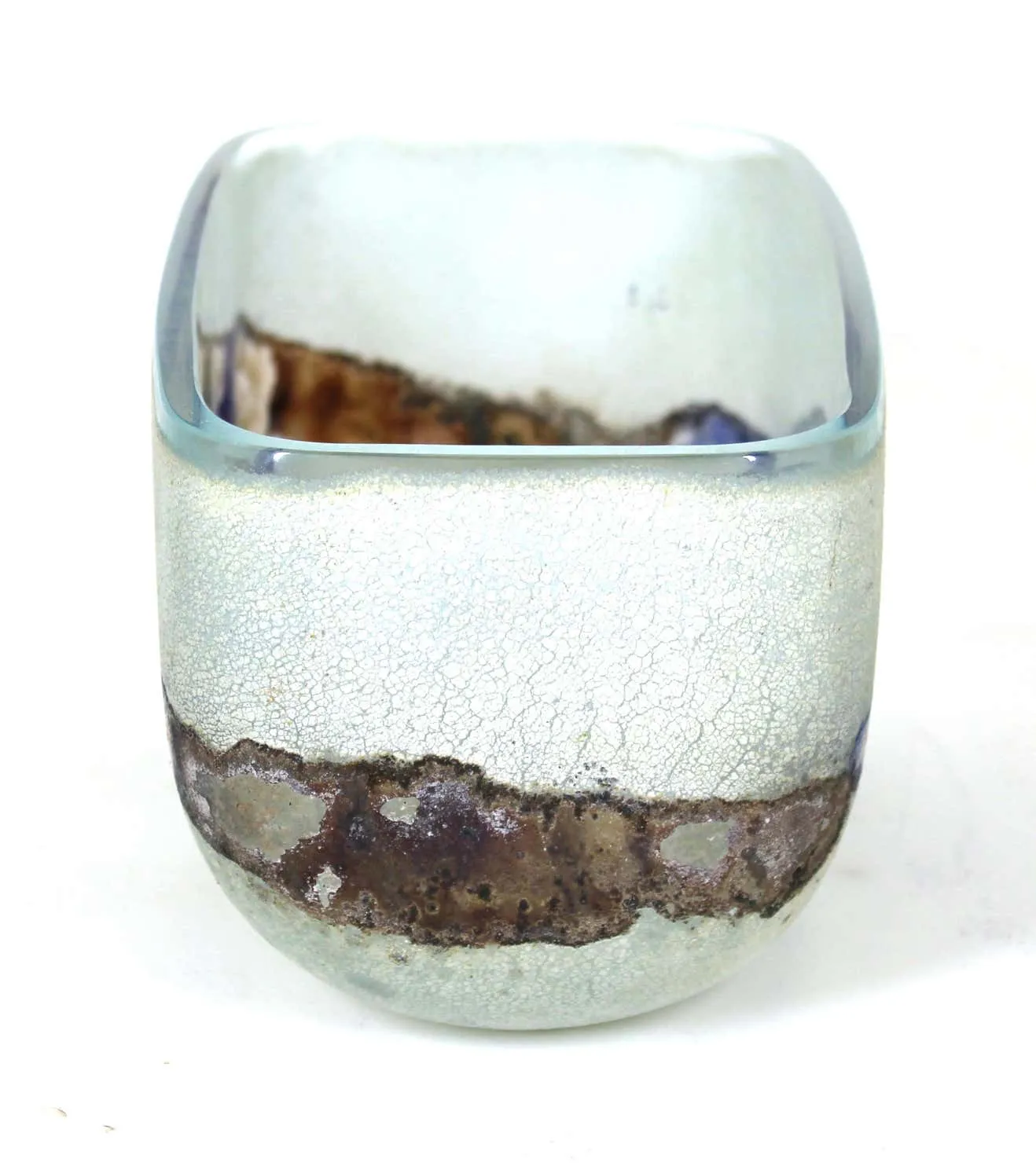 Alfredo Barbini Italian Murano Scavo Glass Bowl