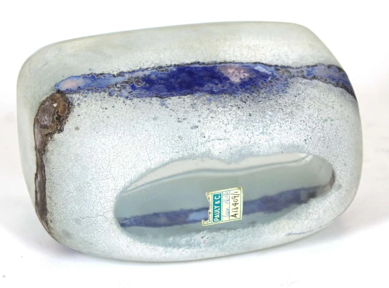 Alfredo Barbini Italian Murano Scavo Glass Bowl