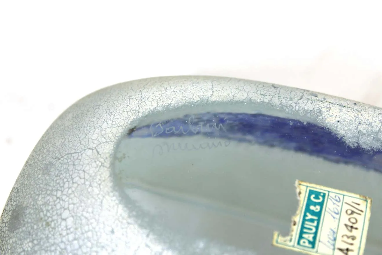 Alfredo Barbini Italian Murano Scavo Glass Bowl