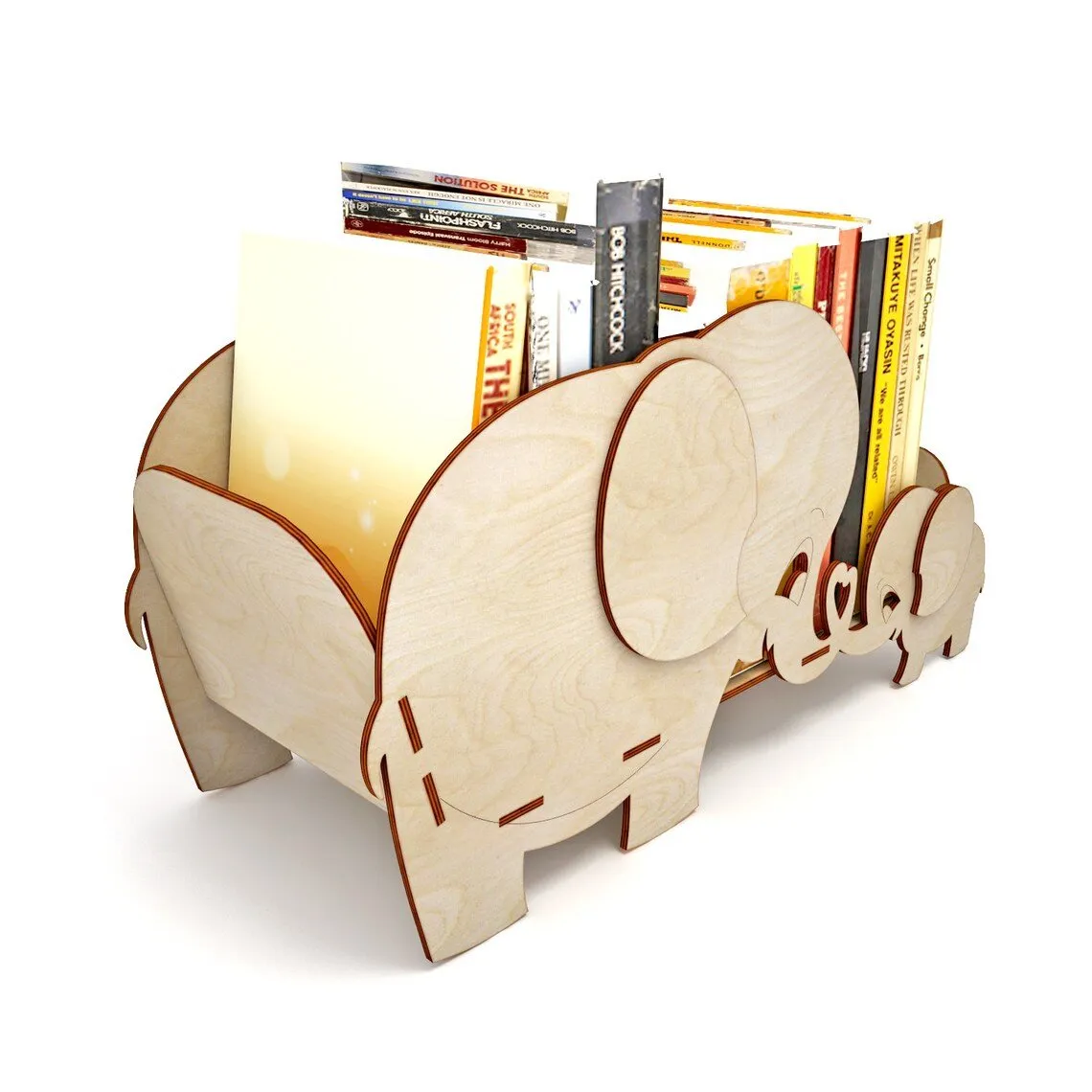 AmericanElm Wooden Book Shelf  Display Storage Organizer Shelf for Study Room, Bed Room, Office