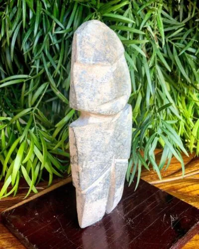 Ancient Pre-Columbian Guerrero Mezcala Culture Stone Idol Figure 500 -100 B.C.