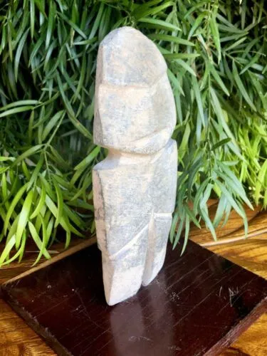 Ancient Pre-Columbian Guerrero Mezcala Culture Stone Idol Figure 500 -100 B.C.