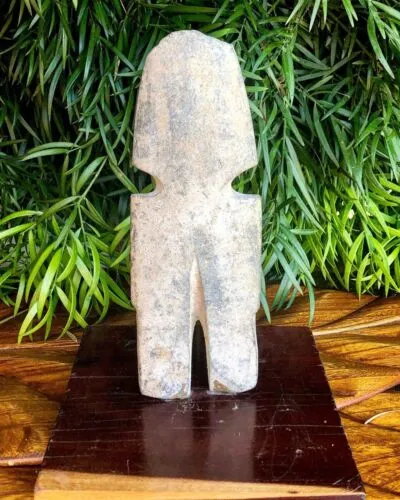 Ancient Pre-Columbian Guerrero Mezcala Culture Stone Idol Figure 500 -100 B.C.