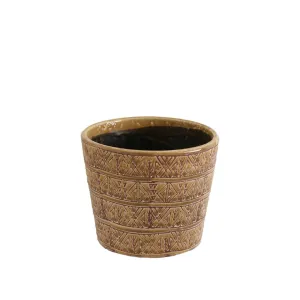 Aztec Geometric Pattern Planter - Large