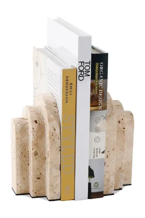 Beige Travertine Bookends | Liang & Eimil Empire