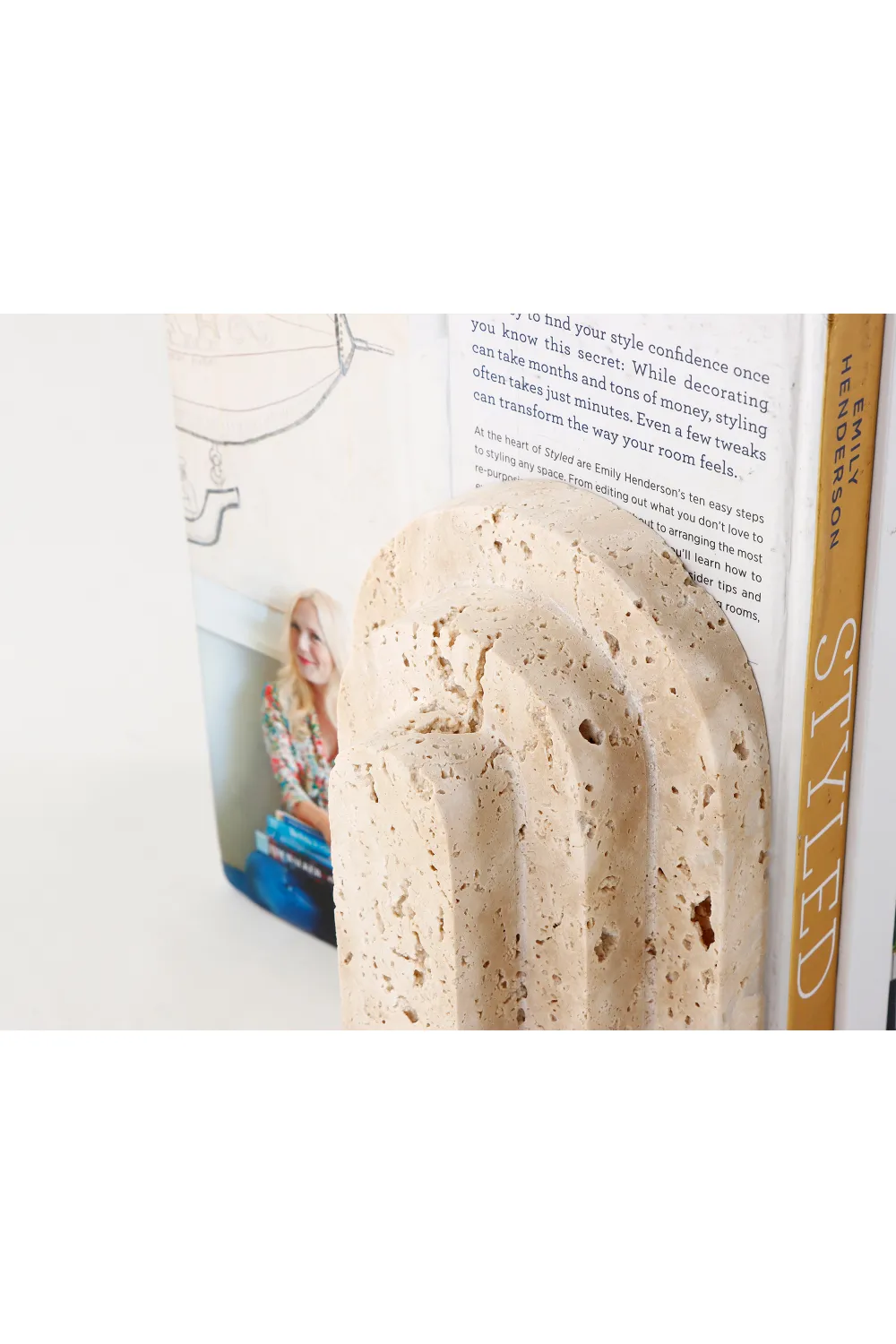 Beige Travertine Bookends | Liang & Eimil Empire