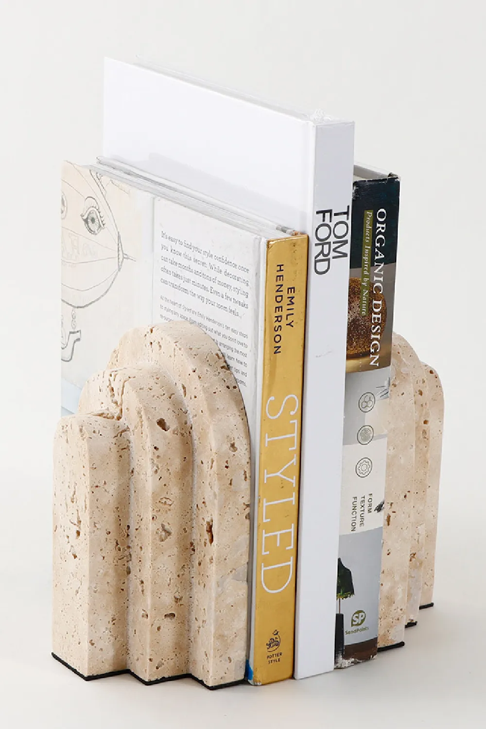 Beige Travertine Bookends | Liang & Eimil Empire