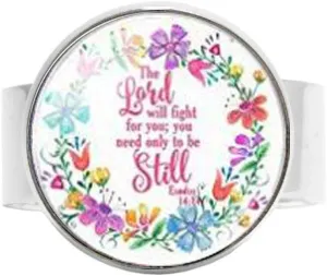 Bible Verse Christian Religious Ring Vintage Faith Christian Art Photo Jewelry