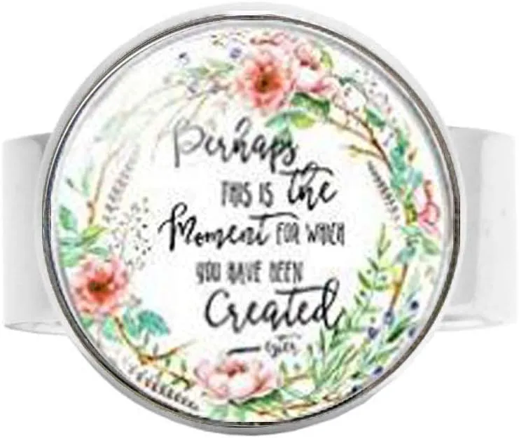Bible Verse Christian Religious Ring Vintage Faith Christian Art Photo Jewelry