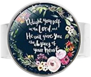 Bible Verse Christian Religious Ring Vintage Faith Christian Art Photo Jewelry
