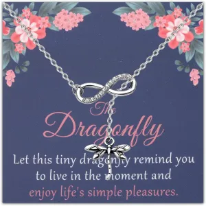 BLEOUK Dragonfly Necklace Inspirational Dragonfly Jewelry Dragonfly Lover Gift Dragonfly Pendant Necklace