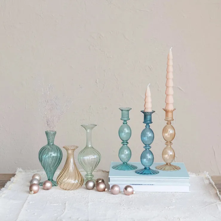 Blown Glass Taper Holders