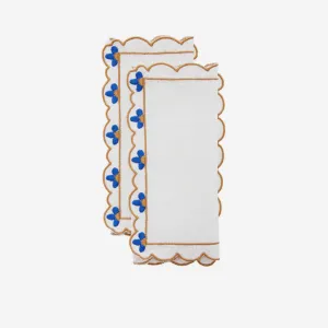 Blue Flower Cocktail Napkin - Set of 4