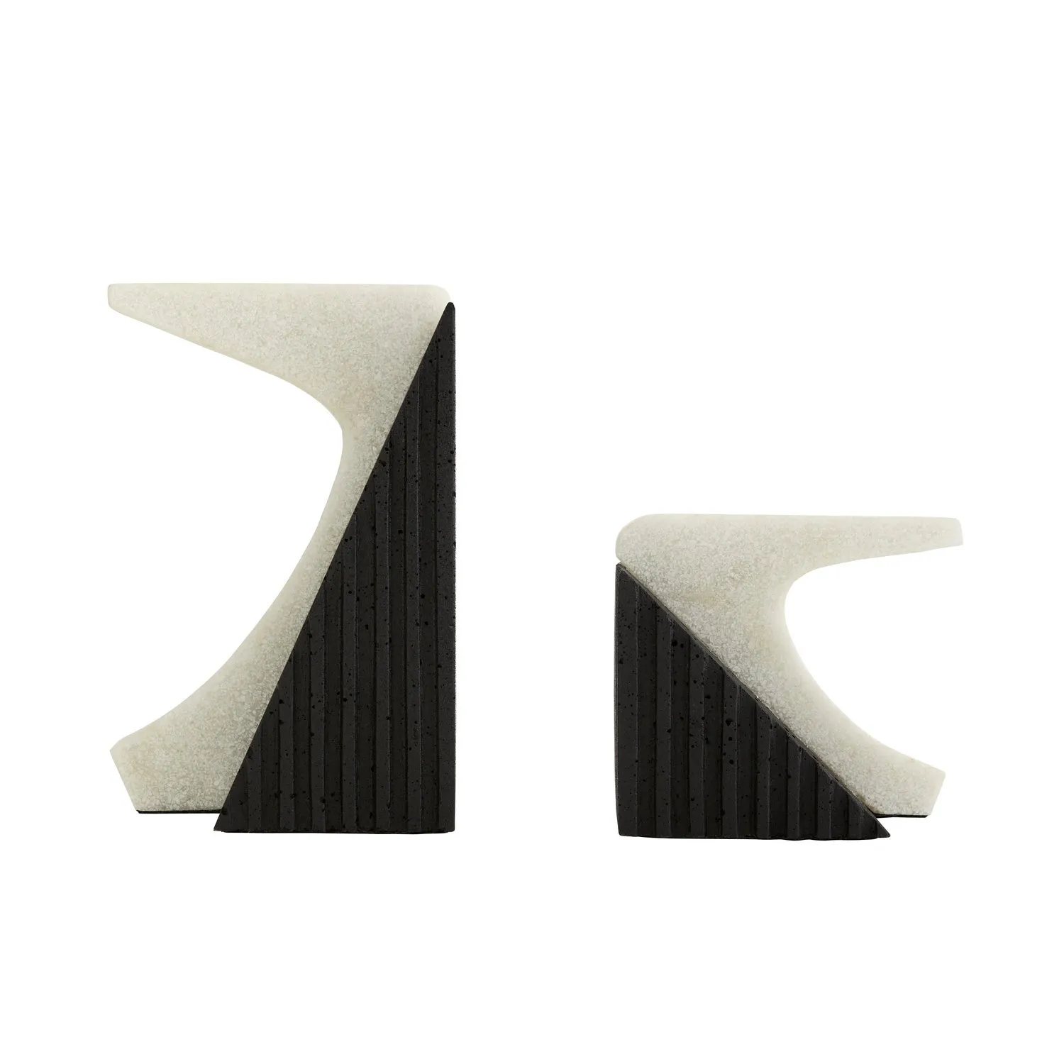 Bookends, Set of 2 from the Jordono Collection in Ivory Finish by Arteriors