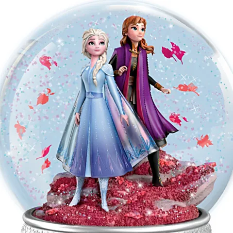 Bradford Exchange Disney FROZEN 2 Believe In The Journey Glitter Globe
