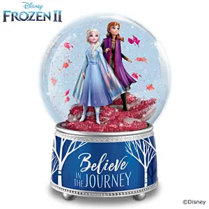 Bradford Exchange Disney FROZEN 2 Believe In The Journey Glitter Globe