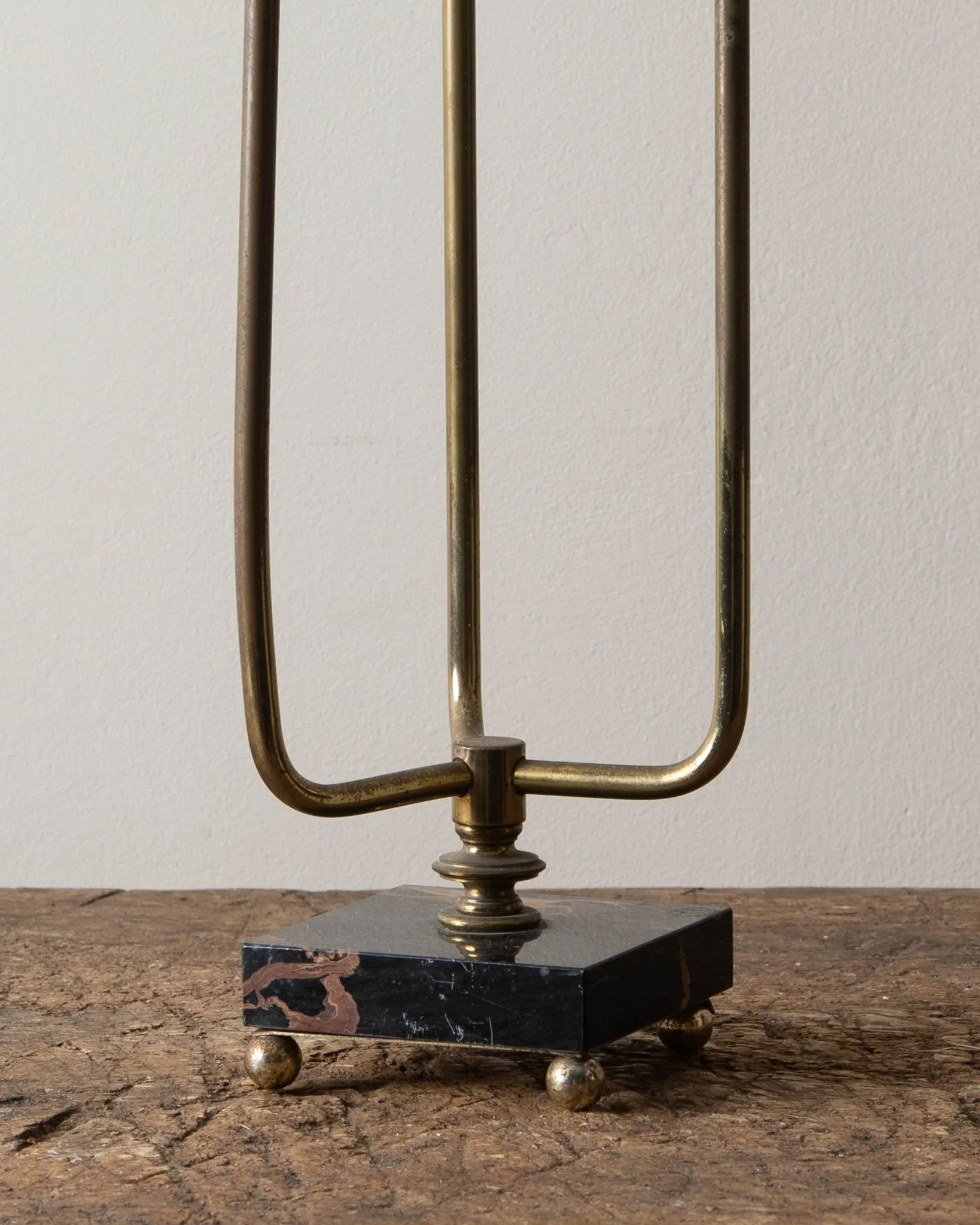 Brass   Marble Triple Candelabra