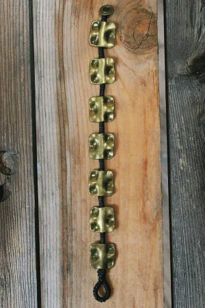 Brass Squares Single Strand Bracelet