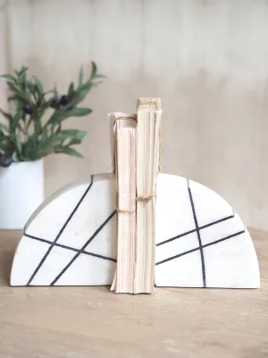 Callie Marble Bookends Set