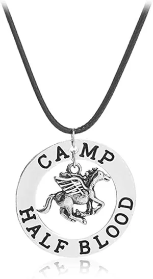 Camp Half Blood Charm Pendant Necklace - Silver/Metal