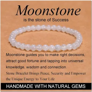 Carnelian Bracelet - Stone of Luck,Stretch Natural Stone Crystal Beads Jewelry Gifts for Women Men Unisex