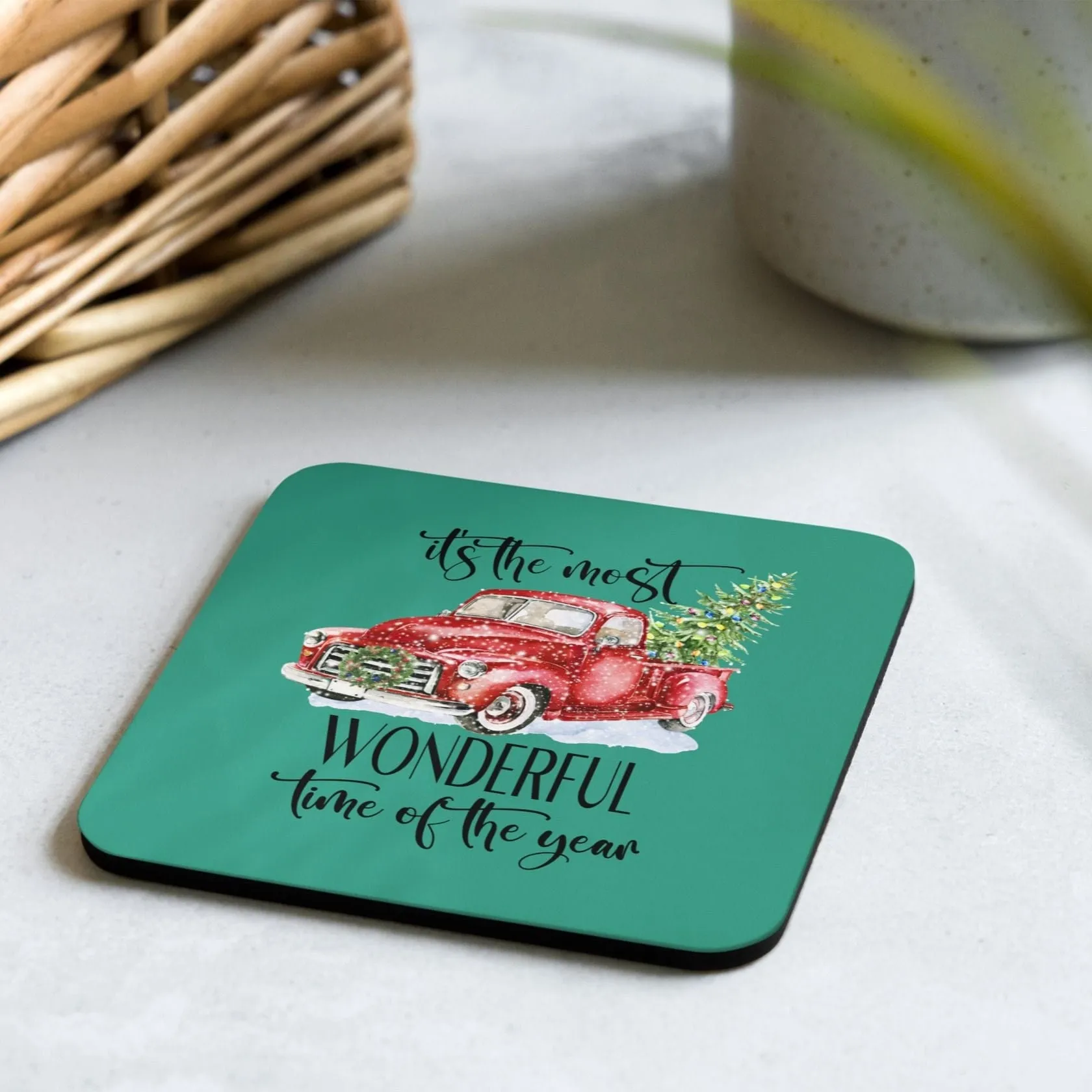 Christmas Coaster: Stylish Protection with Festive Charm