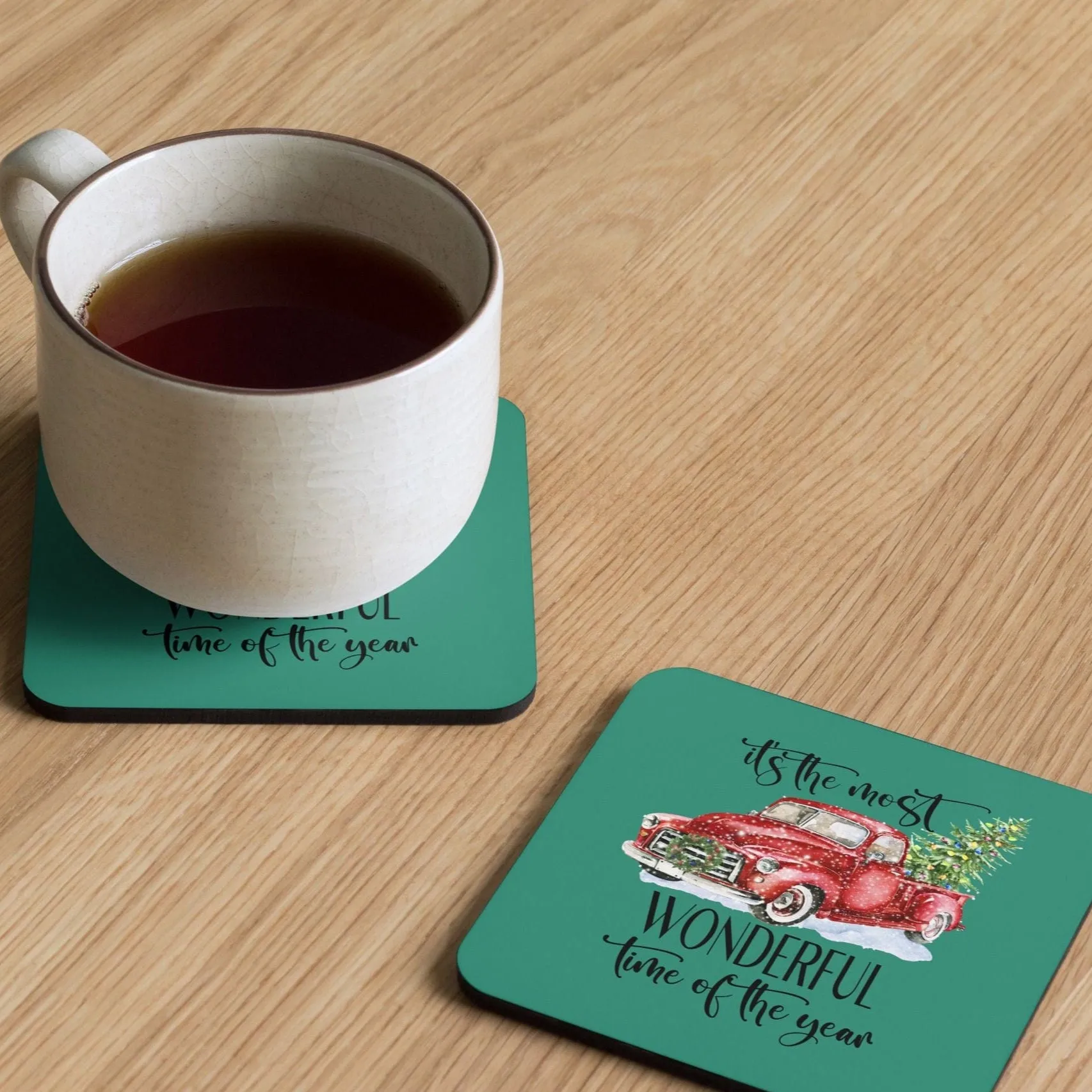 Christmas Coaster: Stylish Protection with Festive Charm