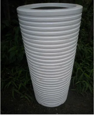 Conical Ribs Tall Fiber Planter