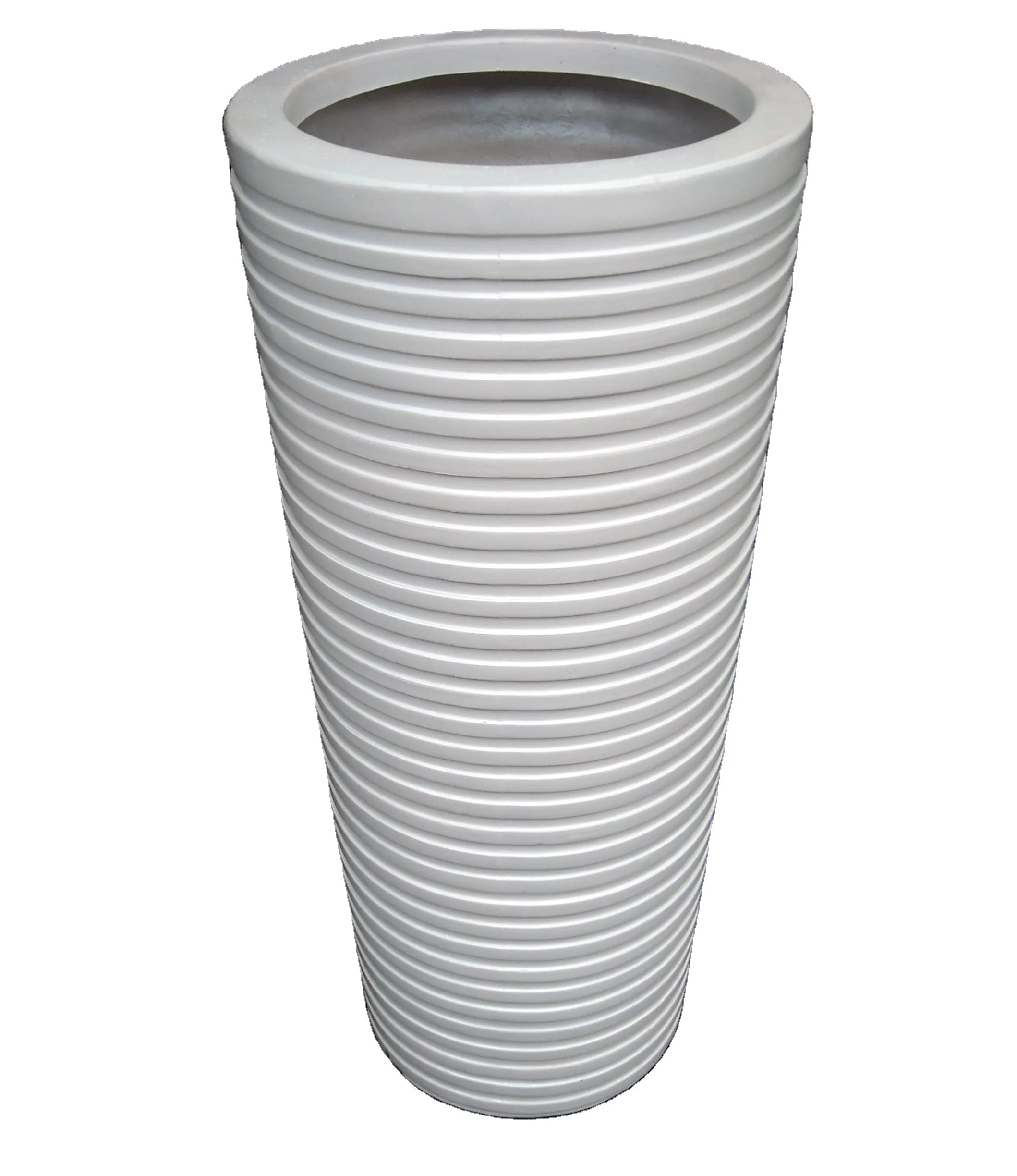 Conical Ribs Tall Fiber Planter