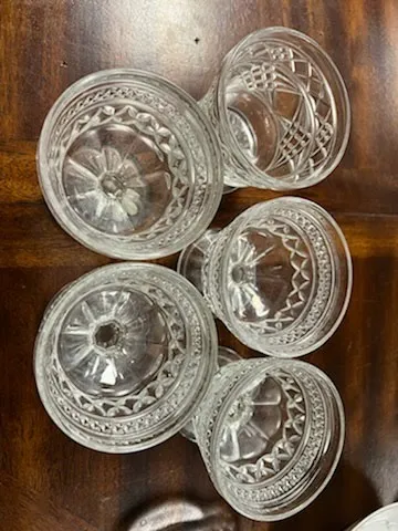 Cut glass icecream bowls (each)