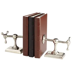 Cyan Design 07034 Hot & Cold Bookends - Nickel
