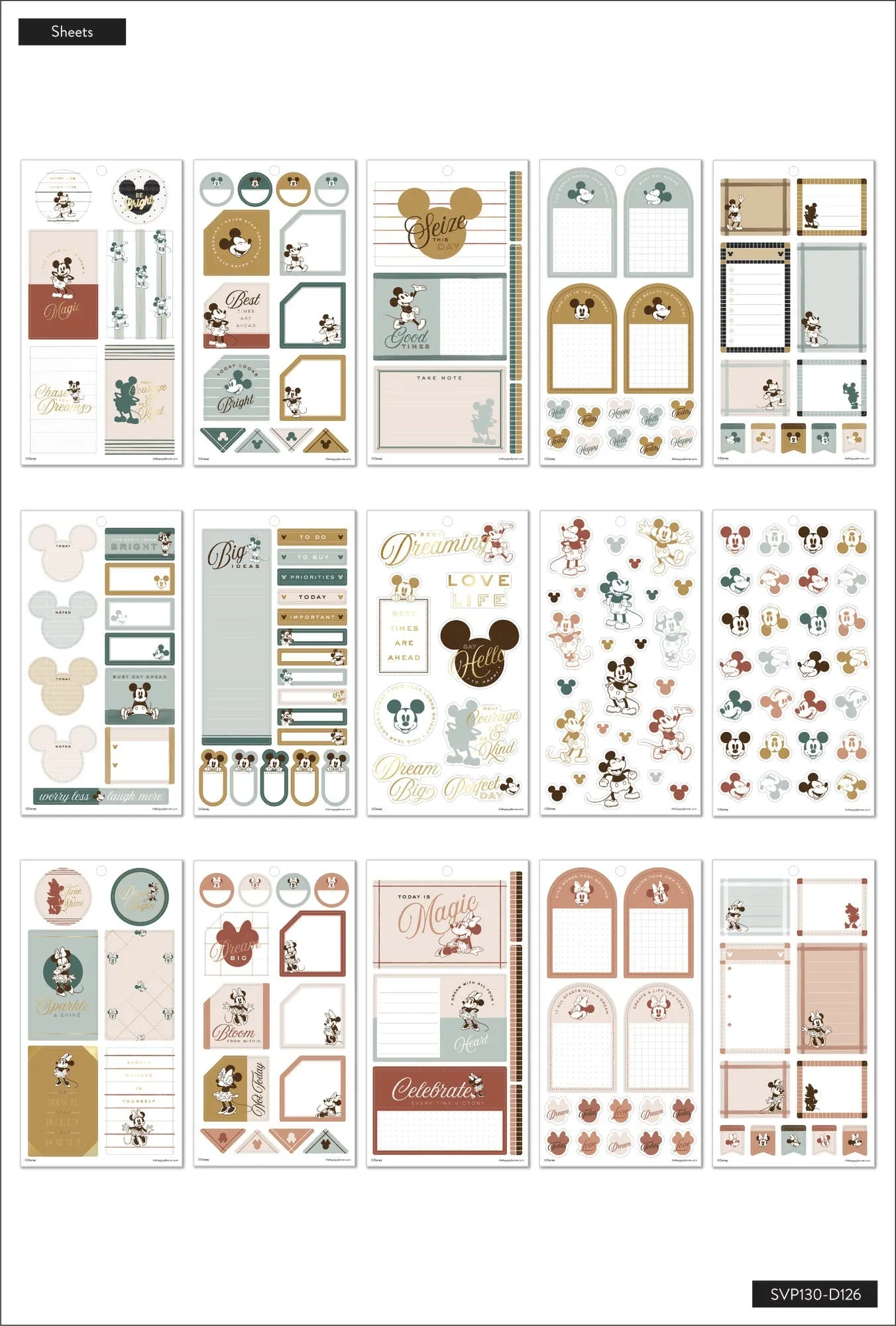 Disney© Mickey Mouse & Minnie Mouse Farmhouse Value Pack Stickers - Big