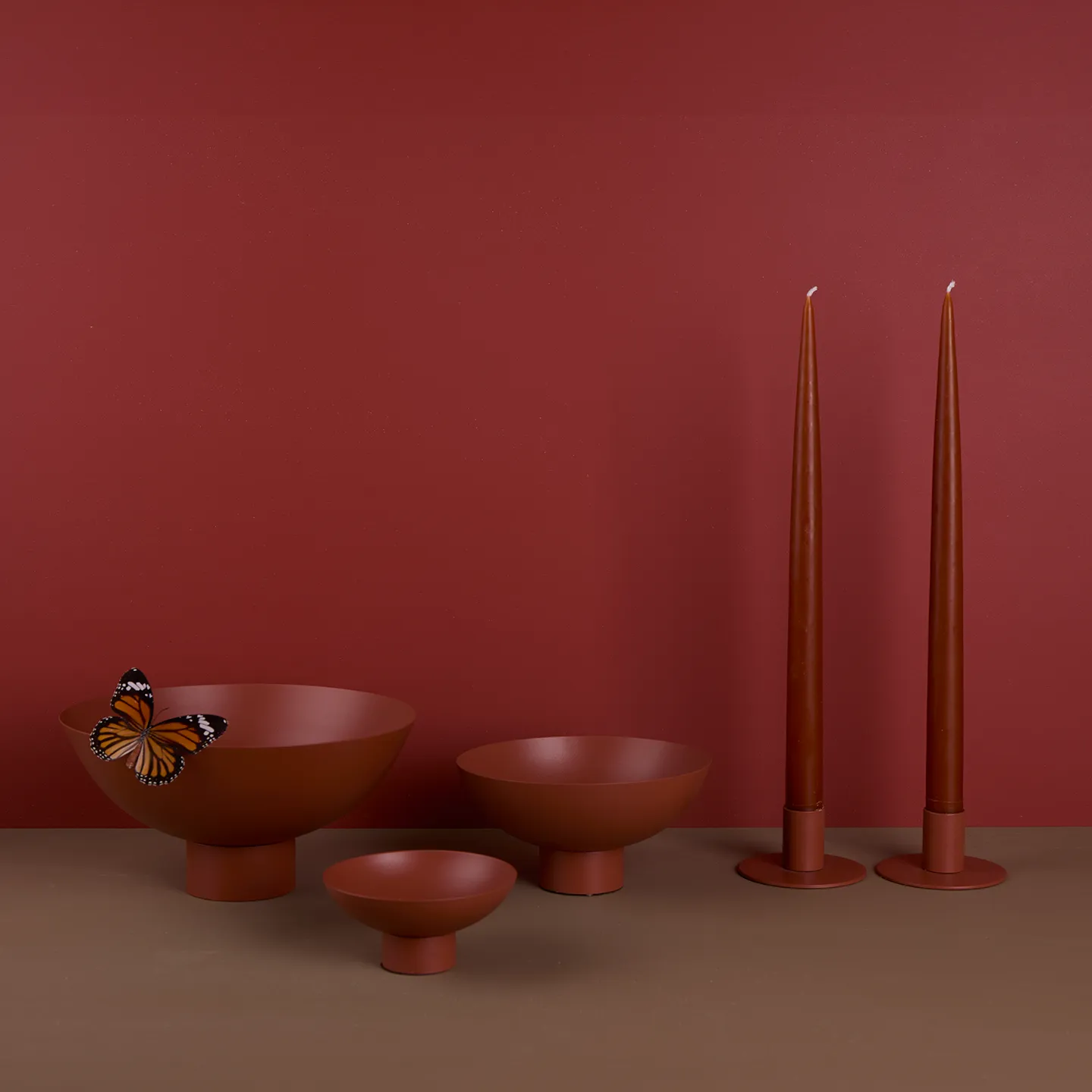 Essential Footed Bowl Decor Bundle - Terracotta