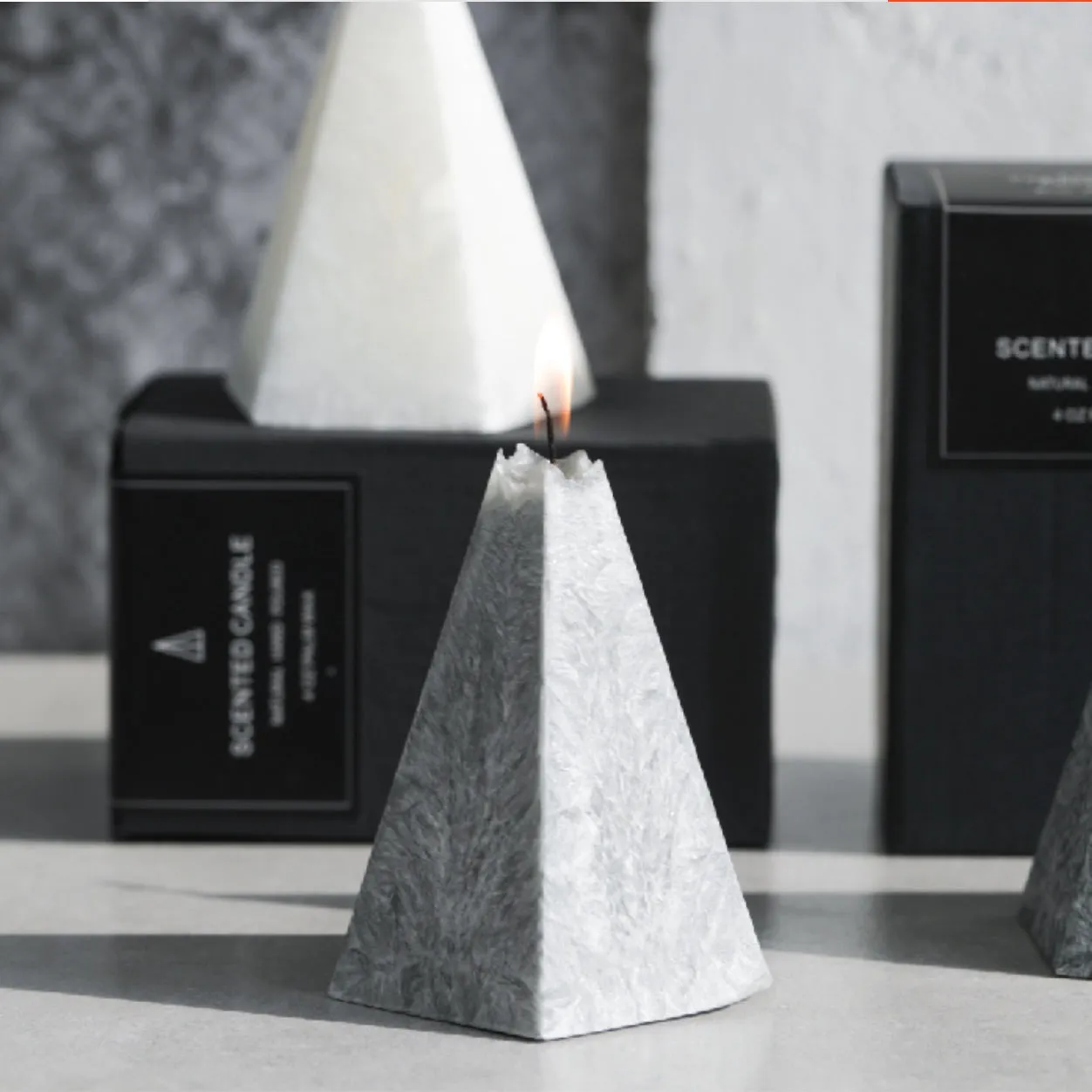 Faux Marble Candle