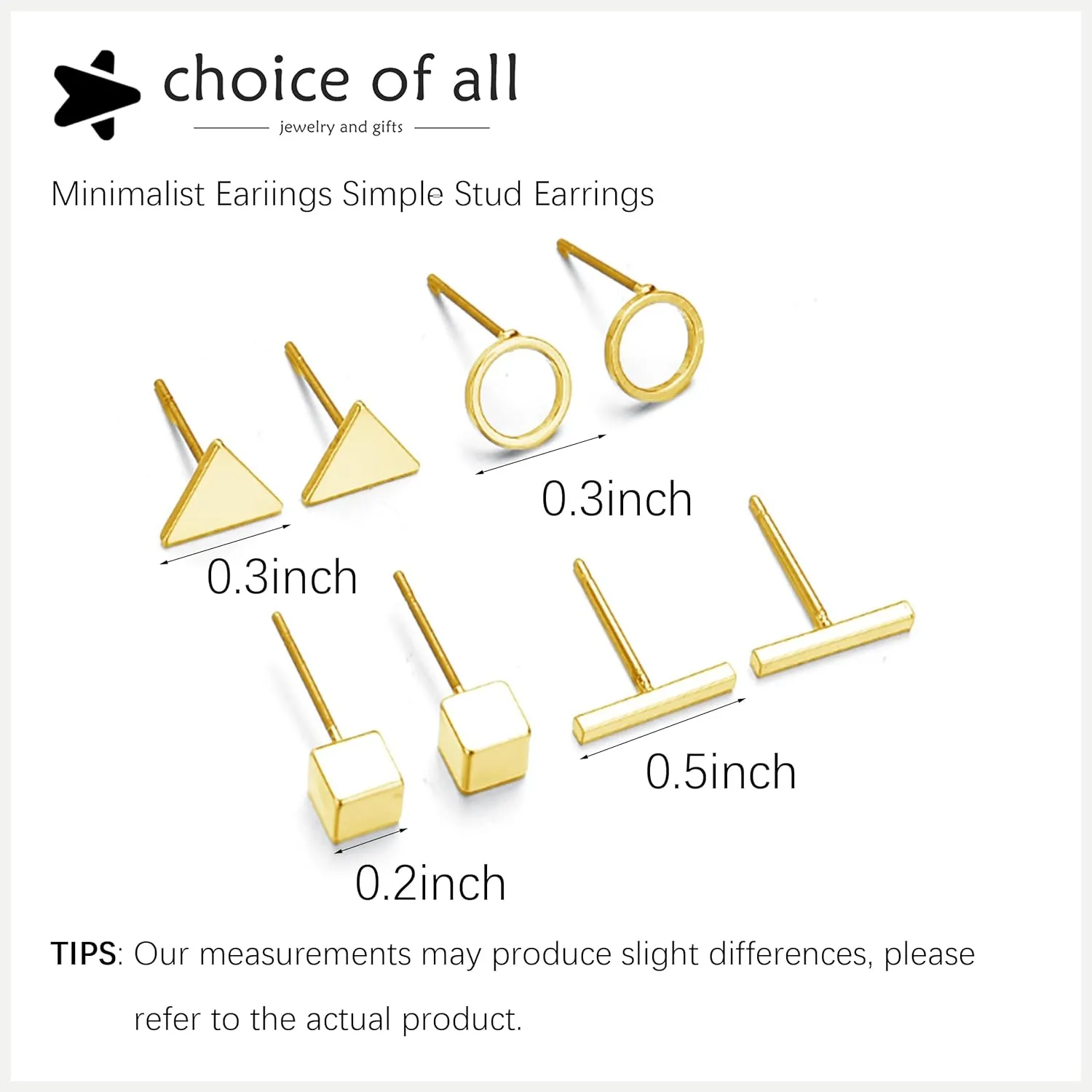 Flat Back Stud Earrings for Women Simple Tiny Circle Triangle Square Bar Stud Earrings Mini Cartilage Tragus Earring Jewelry Gifts