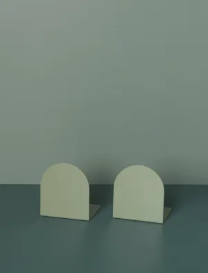 Folded Metal Bookends // Sage Green