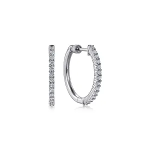 Gabriel & Co. Classic Thin Diamond Hoop Earrings