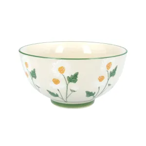Gisela Graham 15cm White Daisy Stoneware Bowl