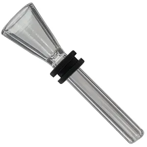Glass bowl and downstem with rubber grommet