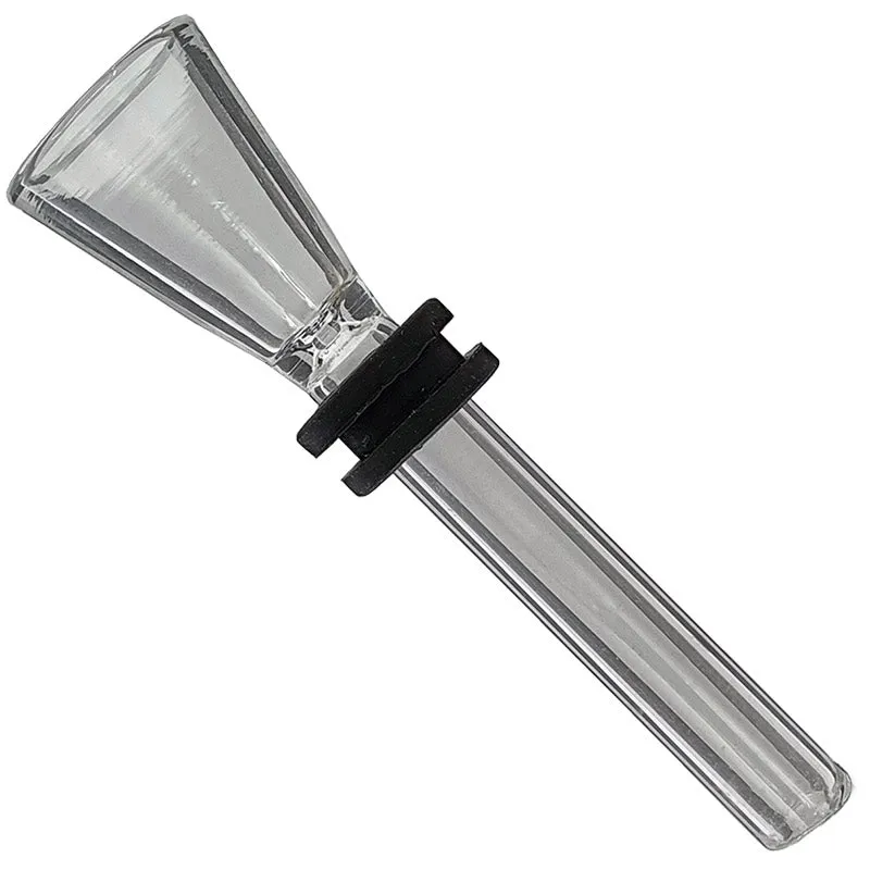 Glass bowl and downstem with rubber grommet