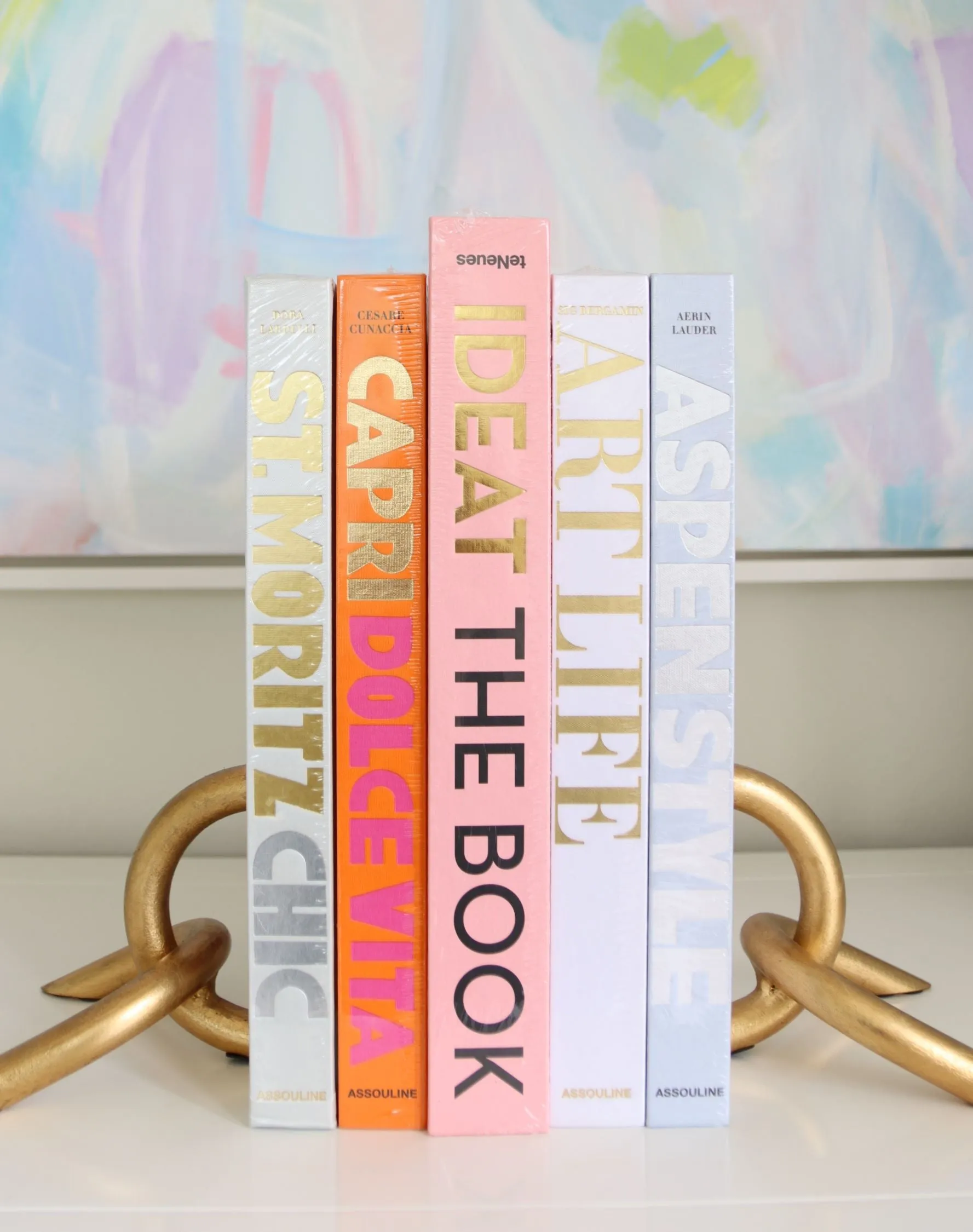 Gold Interlink Bookends